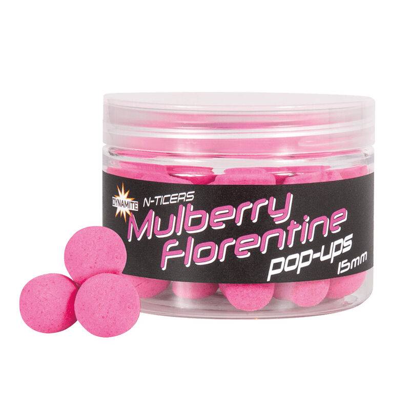 Dynamite Baits N'Ticers Mulberry Florentine Pop-Ups 10mm | Pop-Ups Carpe Fruités | CarpeConnect