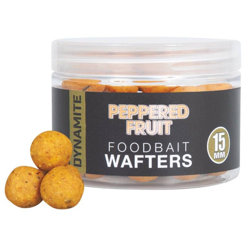 Dynamite Baits Peppered Fruit Fluro Wafter 15 mm – Bouillettes techniques carpe | CarpeConnect