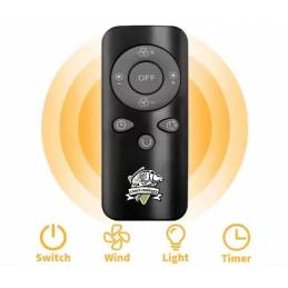 Ventilateur CarpeConnect Rechargeable Fan + led 90°