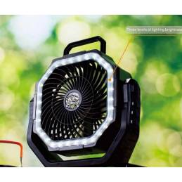 Ventilateur CarpeConnect Rechargeable Fan + led 90°