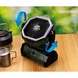 Ventilateur CarpeConnect Rechargeable Fan + led 90°
