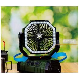 Ventilateur CarpeConnect Rechargeable Fan + led 90°