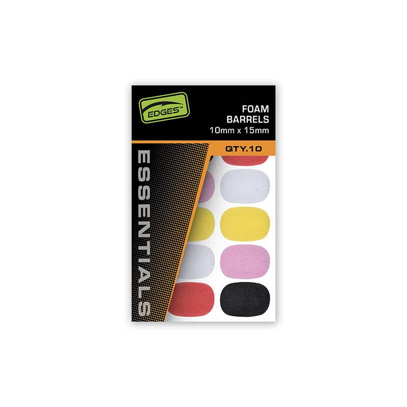 Fox Edges 10mm x 15mm Foam Barrels Mixed Color mousse flottante pour montages Zig Rig et équilibrage des esches carpe