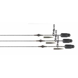 Fox Edges Naturals Heli-Clip Rigs 30lb bas de ligne prêt à l’emploi pour montage hélicoptère carpe discret et solide