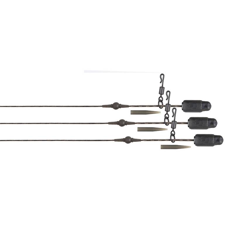Fox Edges Naturals Heli-Clip Rigs 30lb bas de ligne prêt à l’emploi pour montage hélicoptère carpe discret et solide