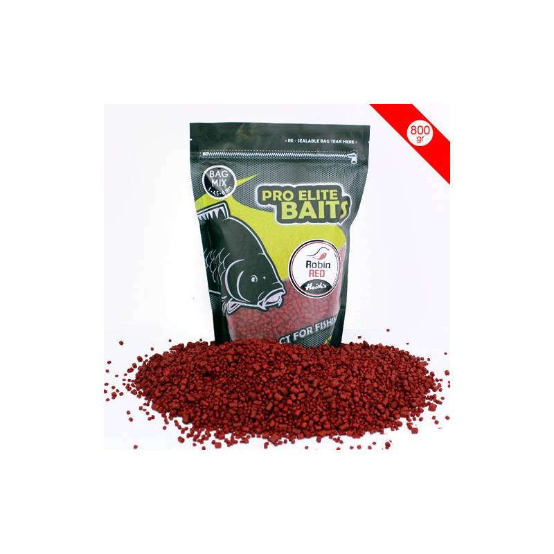 Pro Elite Baits Robin Red Bag Mix Pellets 800 g | Pellets PVA Carpe | CarpeConnect