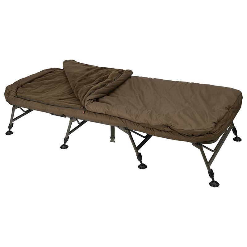 Fox Flatliner MF8 All Season System | Bedchair 8 Pieds avec Sac de Couchage | CarpeConnect