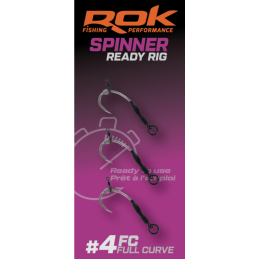 ROK Spinner-Rig Full Curve Taille 4 x3 | Bas de ligne monté carpe | www.CarpeConnect.com