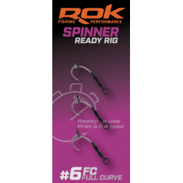 ROK Spinner-Rig Full Curve Taille 6 x3 | Bas de ligne monté carpe | www.CarpeConnect.com