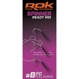 ROK Spinner-Rig Full Curve Taille 8 x3 | Bas de ligne monté carpe | www.CarpeConnect.com
