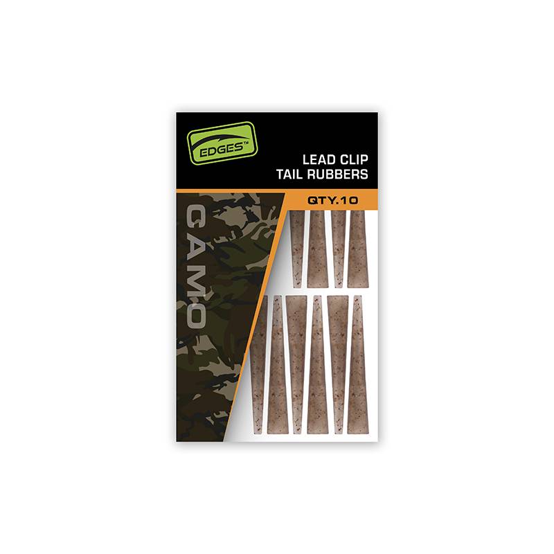 Fox Edges Camo Lead Clip Tail Rubbers x10 | Tail Rubbers Lead Clip | CarpeConnect