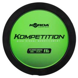 Korda Kompetition Mono 0.25 mm 11 lb 5 kg | Nylon Carpe Haute Visibilité 1000 m | CarpeConnect