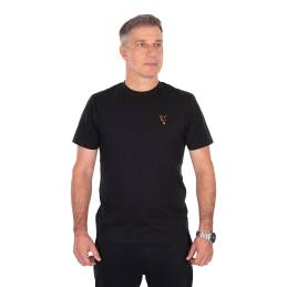 Fox Classic T-Shirt Black Orange L | Tee-shirt Fox Carpe | CarpeConnect