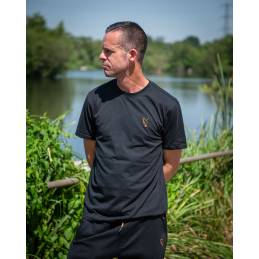 Fox Classic T-Shirt Black Orange 2XL | Tee-shirt Fox Carpe | CarpeConnect