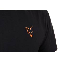 Fox Classic T-Shirt Black Orange 2XL | Tee-shirt Fox Carpe | CarpeConnect