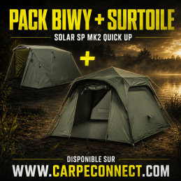 Solar SP Quick Up Shelter Green MK2 Pack Complet Biwy Carpe | CarpeConnect