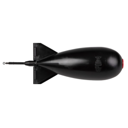 Spomb Midi X Black 2026, bait rocket noir pour amorçage carpe longue distance, référence DSM023