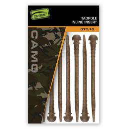 FOX EDGES Camo Tadpole Inline Insert – insert inline shocker semi-fixe pour montage carpe, paquet de 10 pièces