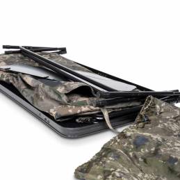 Nash Bank Life Cook Station Camo – Station de cuisine pliable pour pêche | CarpeConnect