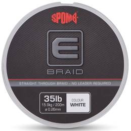 Spomb E Braid 35 lb 200 m Tresse Spod Blanche