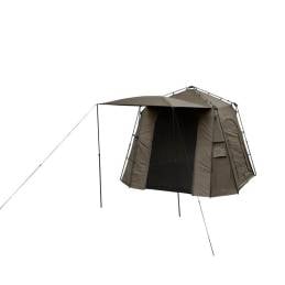 Trakker Gazebo Pro XXL, grand abri multifonctionnel de 360 x 360 cm à 8 pieds pour les longues sessions de pêche à la carpe.