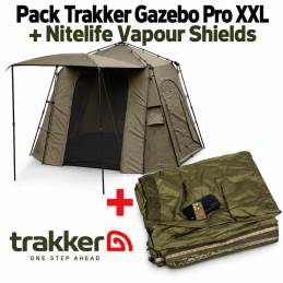 Trakker Gazebo Pro XXL avec Nitelife Vapor Shield LED intégré