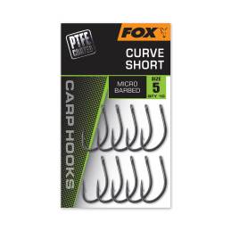 Fox Curve Short taille 8 x 10, hameçons carpe à tige courte incurvée avec revêtement PTFE – WWW.CarpeConnect.Com