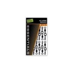 Fox Edges KC O-Ring Swivels x 10, émerillons à anneau pour montage hélicoptère et bas de ligne carpe – WWW.CarpeConnect.Com