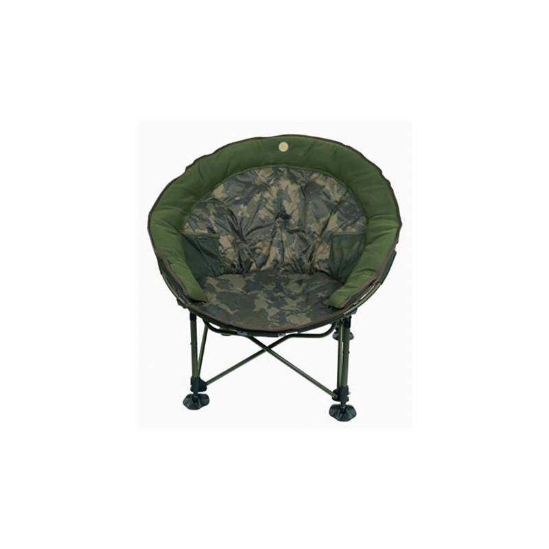 Solar Worldwide Moon Chair fauteuil carpe Worldwide Camo réglable avec assise rembourrée et pieds pivotants Solar Tackle