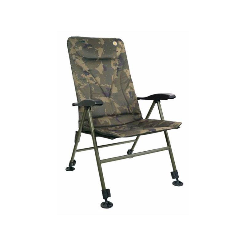 Solar Worldwide Recliner High fauteuil carpe Camo avec dossier réglable 5 positions et assise haute 46 à 60 cm