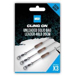 Nash Cling On Unleaded Solid Bag Leader 35 cm 40 lb